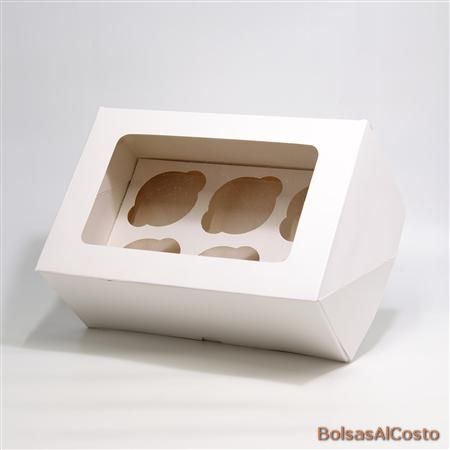 Cajas para Cupcake con Visor 26x19x9cm