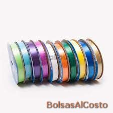 Cinta decorativa para moños 10mm x 50mts x 10 unidades