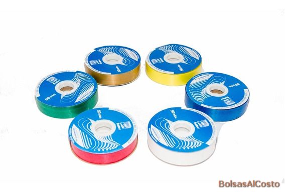 Cinta decorativa para moños 20mm x 50mts x 10 unidades