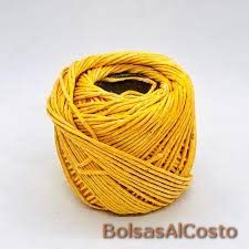 Hilo algodón tipo choricero amarillo ovillo
