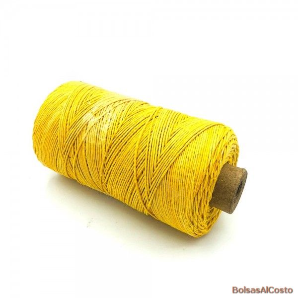 Hilo algodón tipo choricero amarillo bobina x 10 unidades