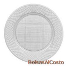Platos descartables blancos 22cm x 50 unidades
