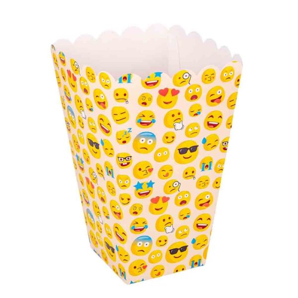 Caja pochoclera emoji x 50