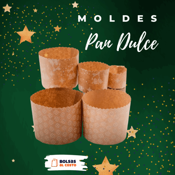 Moldes pan dulce 1/2Kg x 10 unidades