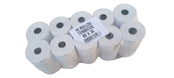 Rollos papel térmico 80x30 Pack x 10