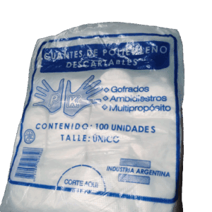 Guantes de polietileno x 100 unidades: imagen 1